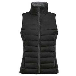 SOLS Womens/Ladies Wave Padded Water Repellent Bodywarmer/Gilet / Black